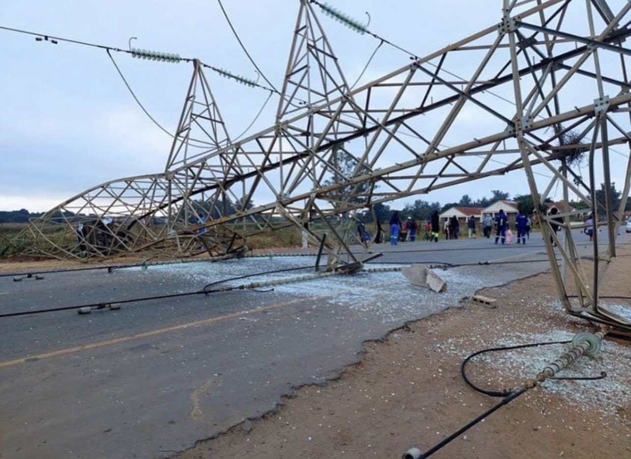 132KV transmission pylon collapses after accident, ZESA issues warning
