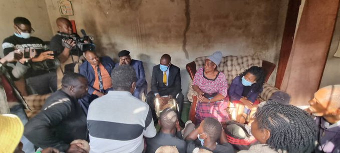 PICS: Chamisa visits Moreblessing Ali’s home consoles the family, calls for peace