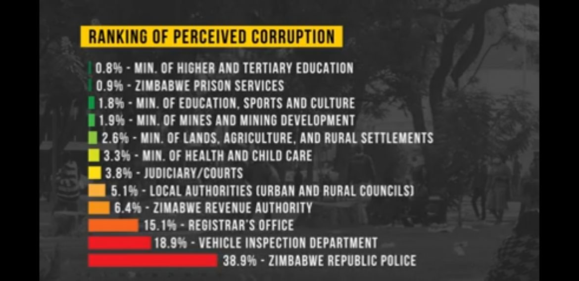 ZRP ranked the most corrupt institution: Report