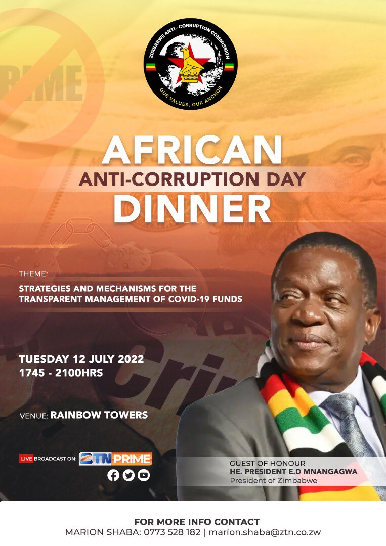ZACC hosts African Anti-Corruption Day dinner, ED guest of honour