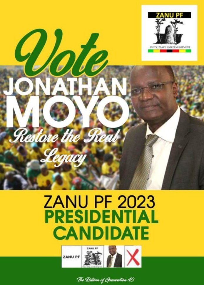 Jonathan Moyo sweats over 2023 Zanu PF Presidential candidate poster