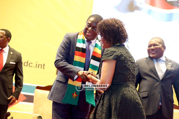 PICTURES: Mnangagwa meets Grace Mugabe in DRC