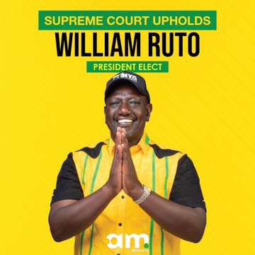 BREAKING: Kenya Supreme Court declares William Ruto winner