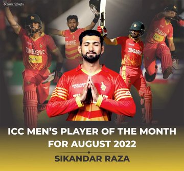 Zimbabwe batsman Sikandar Raza bags ICC player of month award