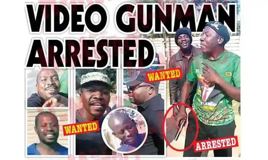 Arrested gunman ‘Soda Water’ who killed Masvingo tuckshop owner was involved in 2018 gun VIDEO incident?