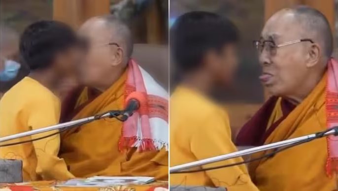 LEAKED VIDEO: Dalai Lama kisses child on the lips, asks him to “suck my tongue”