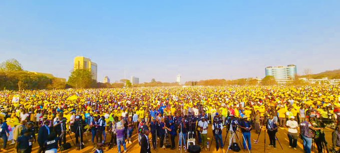 PICTURES: Chamisa addresses final ‘Game Over’ rally in Harare