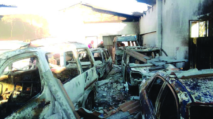 MARONDERA: 15 cars destroyed in garage inferno