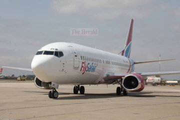 FlySafair lands at Robert Mugabe International airport for its maiden Harare-Johannesburg flight