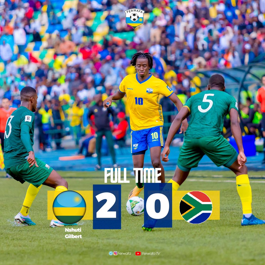 Rwanda Tops Group C Table After a Convincing 2-0 Victory Against South Africa in 2026 FIFA World Cup Qualifiers