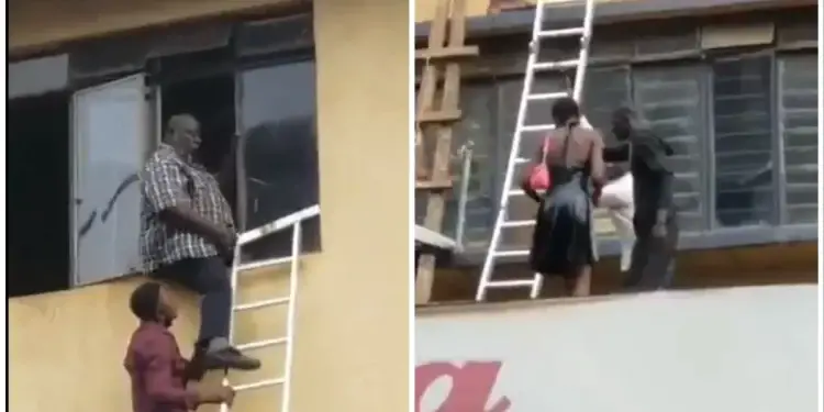 Dramatic Escape Unfolds as Lodge Catches Fire, Businessman and Lover Forced to Jump Through Window