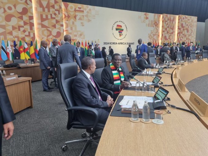 Mnangagwa addresses South Korea-Africa summit