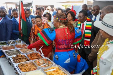 President Mnangagwa officially opens UN Food Exhibition in Vic Falls