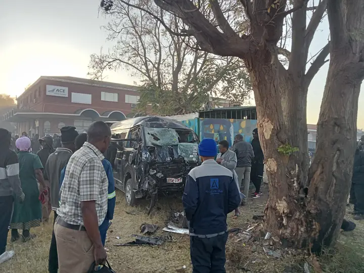 Driver, passenger die on spot, several others injured as Kombi rams into a tree