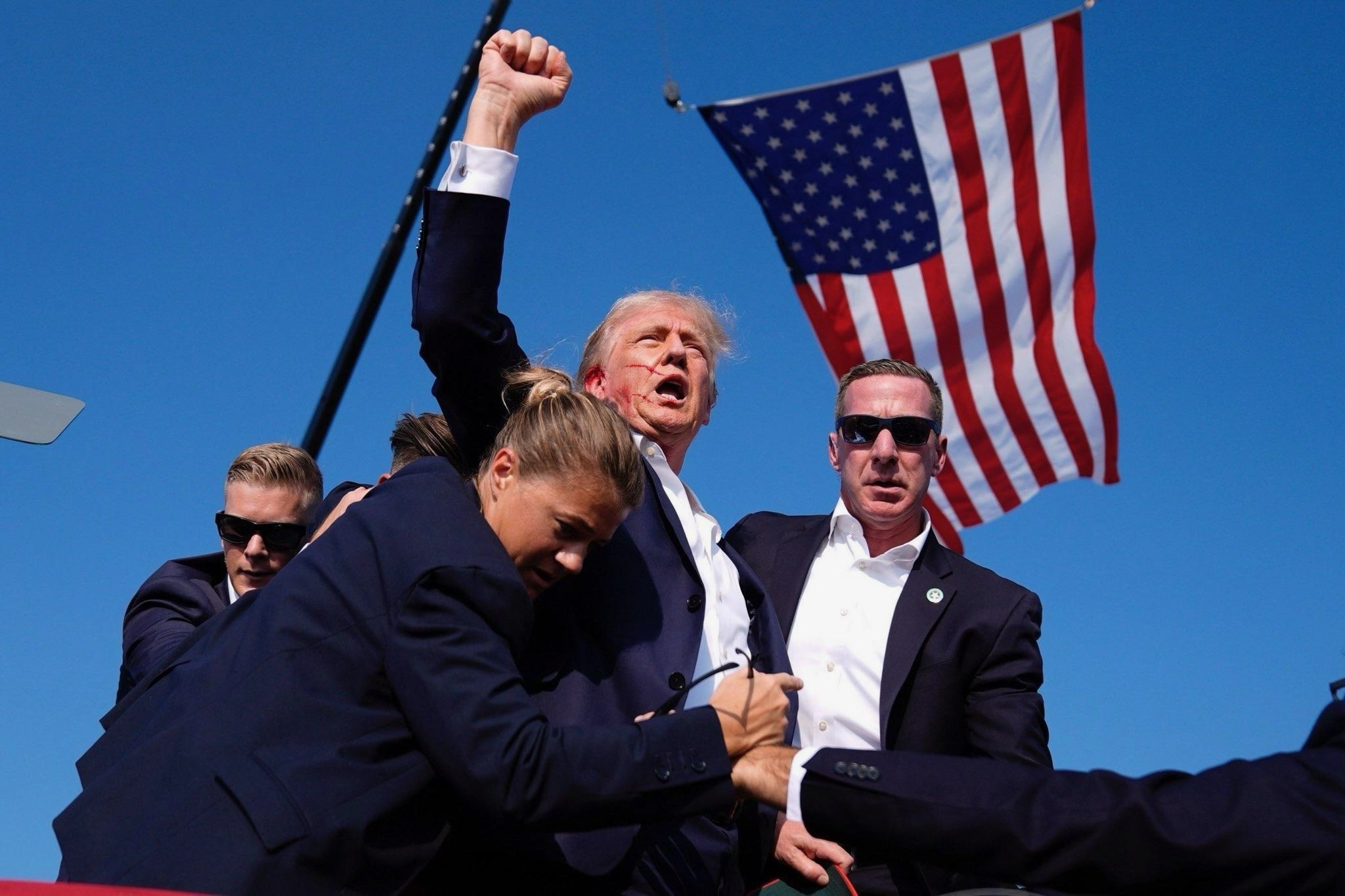 Shooter Dead: Injured Donald Trump falls, bullets fired at him during rally in Pennsylvania