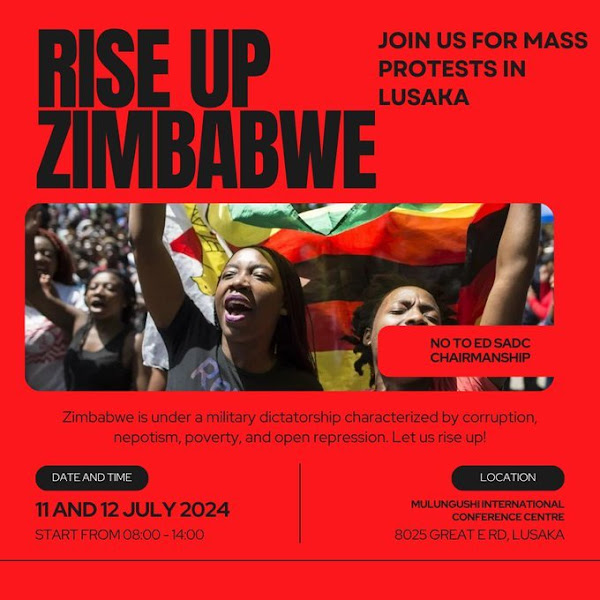 Zimbabweans to protest in Zambia