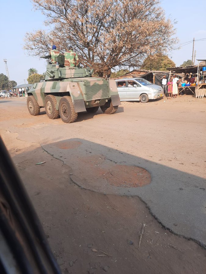 Mnangagwa deploys heavily armed police, army tankers to Chitungwiza- reports