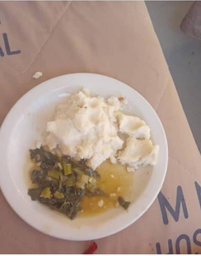 Civil servants don’t eat roads or new parliament building, Mnangagwa told as picture of this evening’s meal at Parirenyatwa Group of Hospitals trends