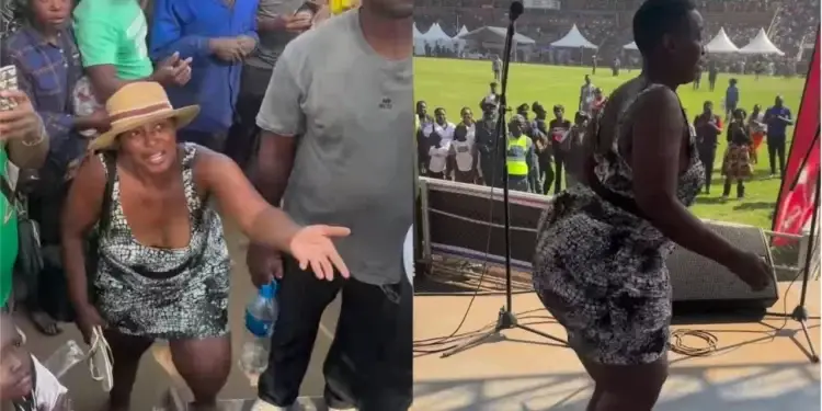 VIDEO: Alick Macheso Upstaged by Unknown Female Dancer at Rufaro Stadium