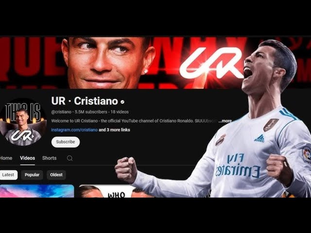 Portuguese soccer star Christiano Ronald breaks 2 world records, hits 10million subscribers in 24hrs