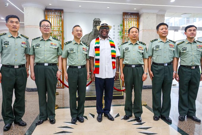 President Mnangagwa revisit Chinese military college that trained him as a soldier in 1964