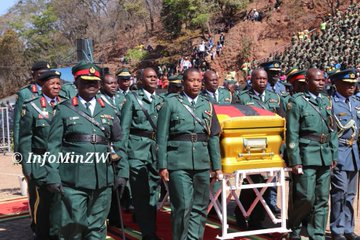 PICTURES: Acting President Chiwenga presides over national hero Ndabambi’s burial