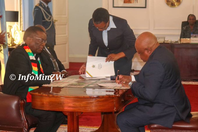 President Mnangagwa swears in commissioners to investigate public complaints against CIO, police, military officers