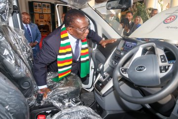 President Mnangagwa gets electric car