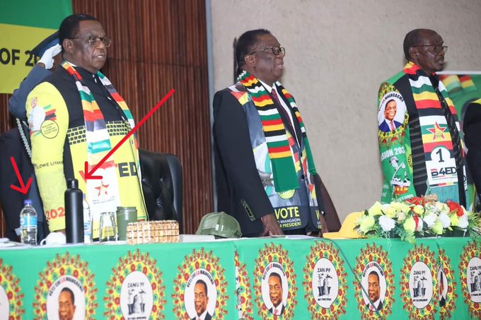 Chiwenga brings his own water during ZANU PF Central Committee meeting