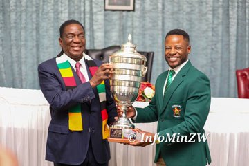 Mnangagwa hosts banquet for Zim Rugby team for lifting Africa Cup