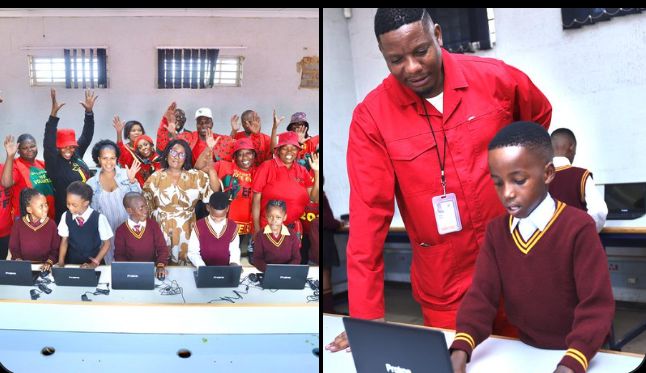 SA opposition EFF donates laptops to schools